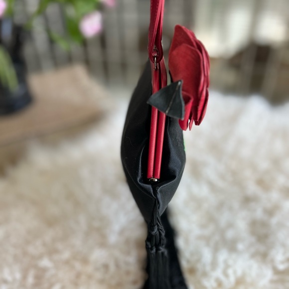 MOSCHINO EMBROIDERED PIANO FRINGE SHOULDER BAG - Picture 6 of 8